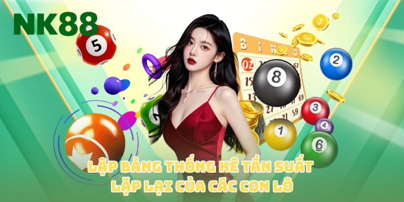 Lập bảng thống kê tần suất lặp lại của các con lô